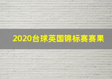 2020台球英国锦标赛赛果