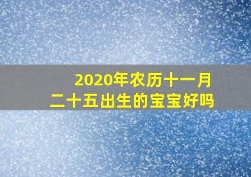 2020年农历十一月二十五出生的宝宝好吗