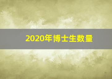 2020年博士生数量