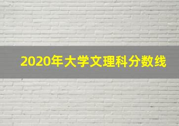 2020年大学文理科分数线