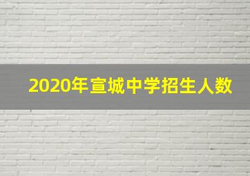 2020年宣城中学招生人数