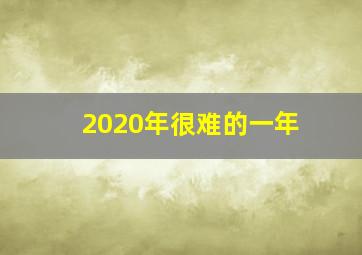 2020年很难的一年