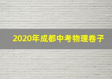 2020年成都中考物理卷子