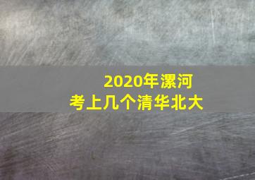 2020年漯河考上几个清华北大