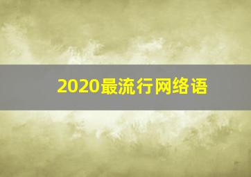 2020最流行网络语