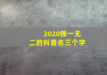 2020独一无二的抖音名三个字