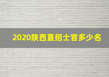 2020陕西直招士官多少名