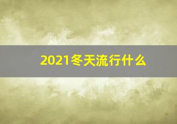 2021冬天流行什么