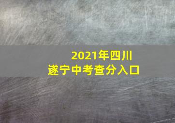 2021年四川遂宁中考查分入口