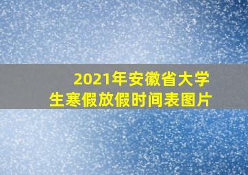 2021年安徽省大学生寒假放假时间表图片