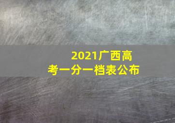 2021广西高考一分一档表公布