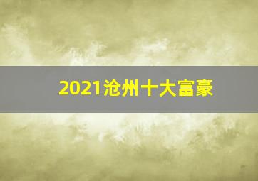 2021沧州十大富豪