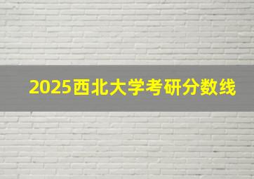 2025西北大学考研分数线