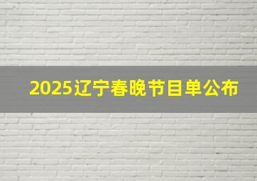 2025辽宁春晚节目单公布