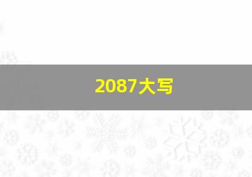 2087大写