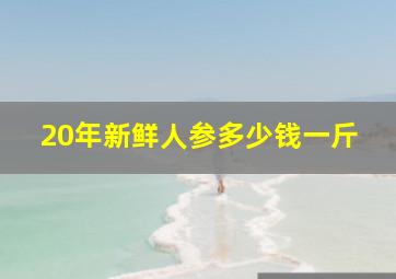 20年新鲜人参多少钱一斤