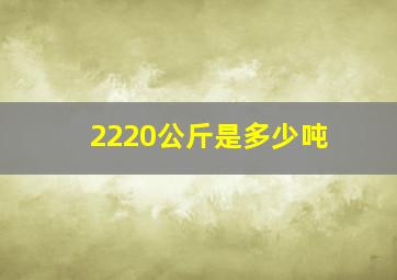 2220公斤是多少吨