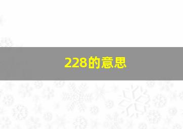 228的意思