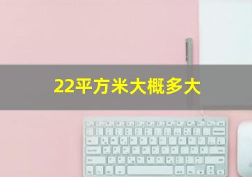 22平方米大概多大