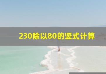 230除以80的竖式计算