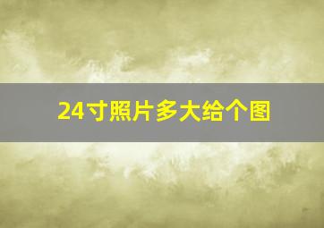 24寸照片多大给个图