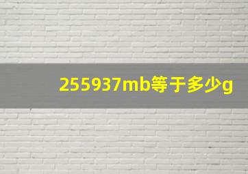 255937mb等于多少g