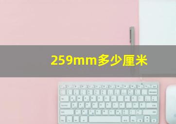 259mm多少厘米