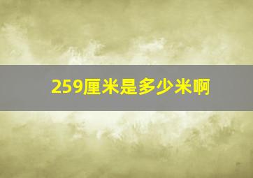 259厘米是多少米啊