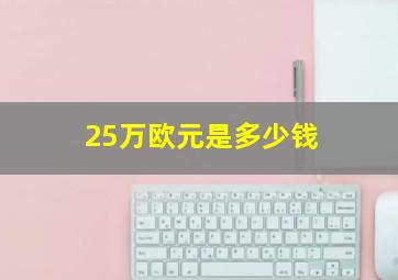 25万欧元是多少钱