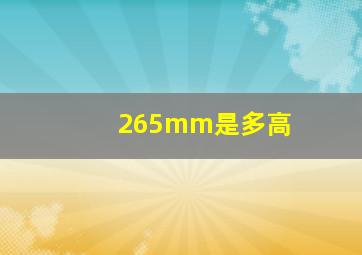 265mm是多高