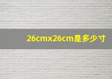 26cmx26cm是多少寸