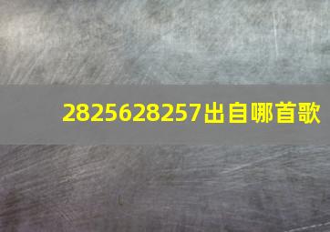 2825628257出自哪首歌