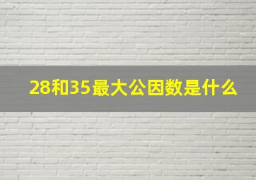 28和35最大公因数是什么