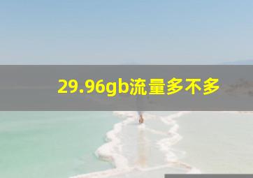 29.96gb流量多不多