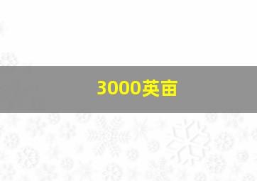 3000英亩