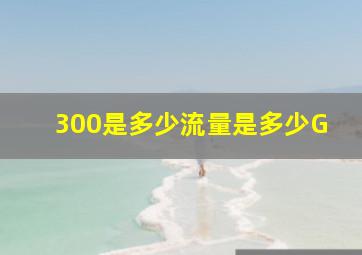 300是多少流量是多少G