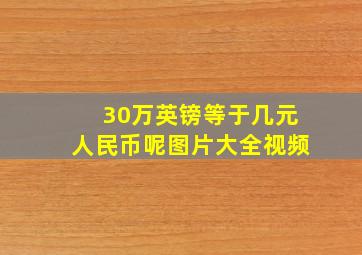 30万英镑等于几元人民币呢图片大全视频