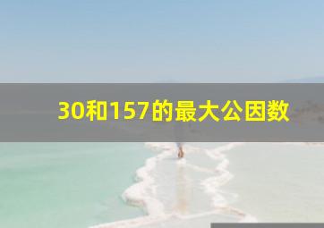 30和157的最大公因数