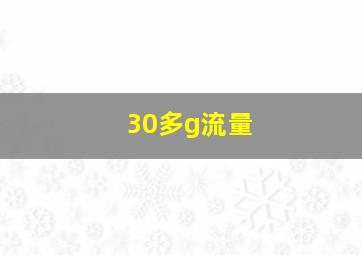 30多g流量