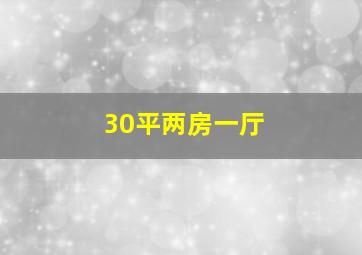 30平两房一厅