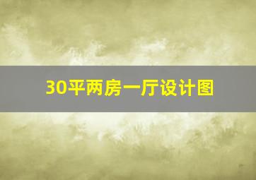 30平两房一厅设计图