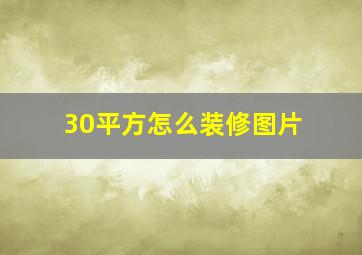 30平方怎么装修图片