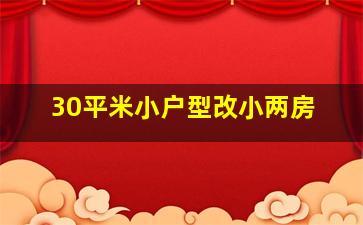 30平米小户型改小两房