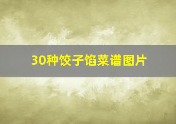 30种饺子馅菜谱图片