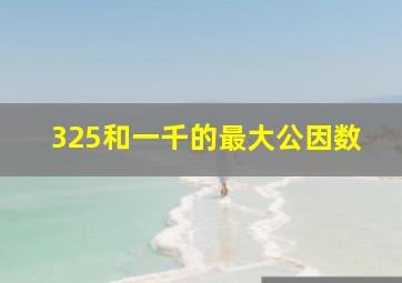 325和一千的最大公因数