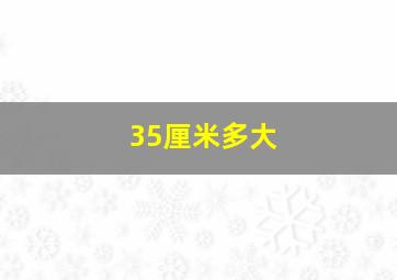 35厘米多大