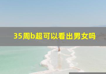 35周b超可以看出男女吗