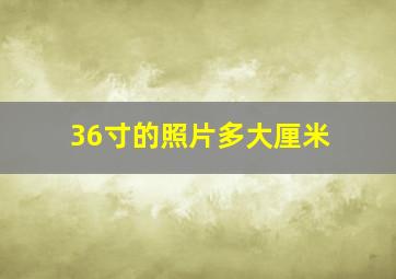 36寸的照片多大厘米