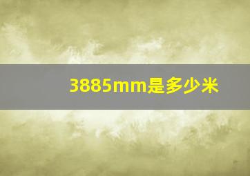 3885mm是多少米