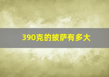 390克的披萨有多大